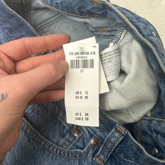 New Abercrombie & Fitch The Tapered Loose High Rise Jeans - Picture 5 of 6